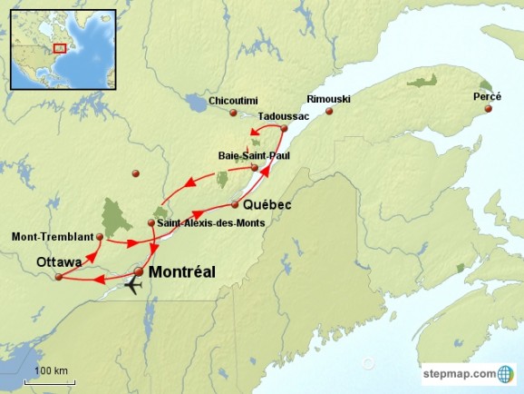 Canada / Québec et Ontario / Fly & Drive / Un petit tour du Québec