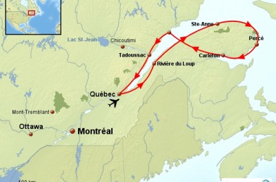 De Québec à la Gaspésie en moto