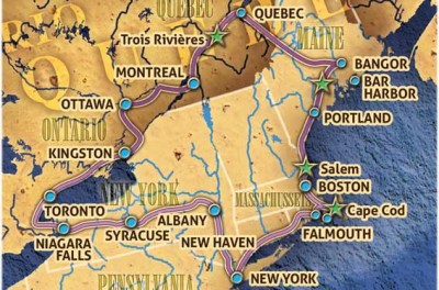 La Nouvelle Angleterre, le Québec et les chutes du Niagara à moto