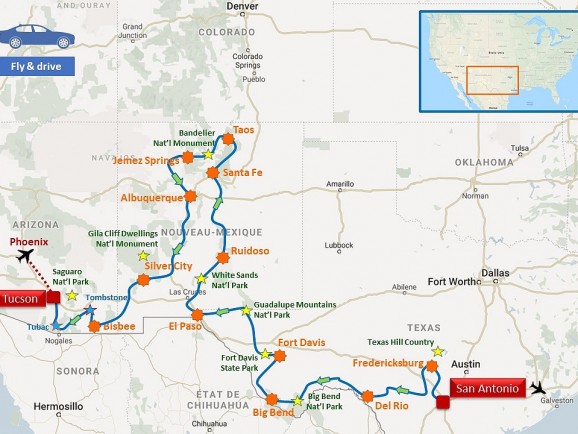Usa / Grand Ouest / Fly & Drive / La Route des Presidios, entre Texas, Nouveau-Mexique & Arizona