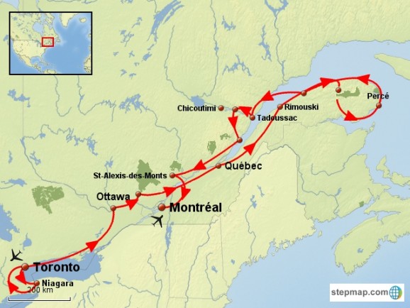 Canada / Québec et Ontario / Fly & Drive / De Niagara au Rocher Percé