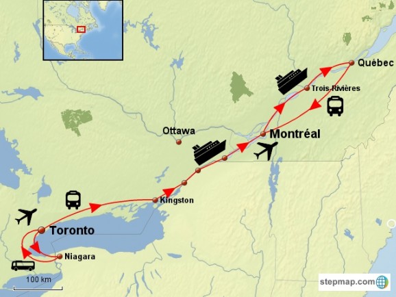 Canada / Québec et Ontario / Croisières / CROISIERE ET TRAINS LE LONG DU SAINT-LAURENT