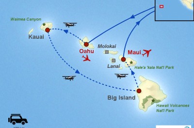 Hawaii en 4 îles