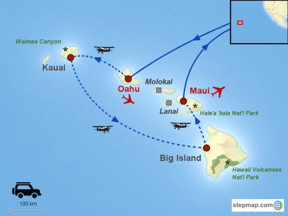 Usa / Hawaii / Fly & Drive / Hawaii en 4 îles
