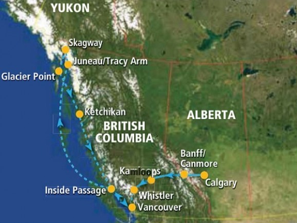 Usa / Alaska  / Croisières / Combiné croisière Alaska & Ouest Canadien (départs 2020)